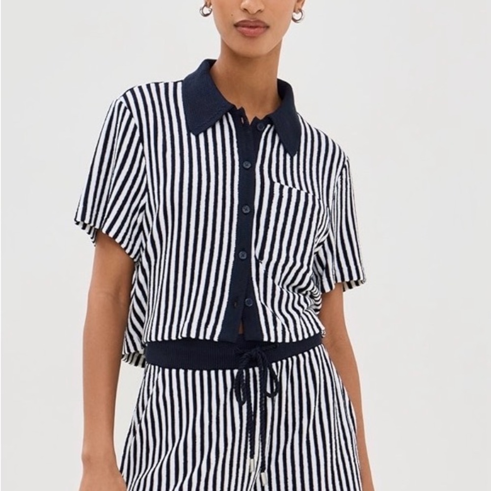 Simkhai French Terry Island Camp Shirt